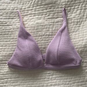 J.crew Textured Plunge Bikini Top